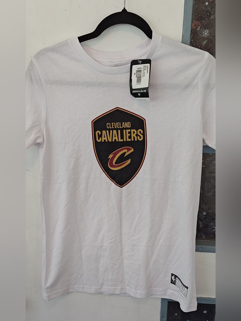 NBA White Cleveland Cavaliers Shield Logo Tee